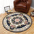 Vintage Multi Color Floral Rug Synthetics Americana Carpet Non-Slip Pet Friendly Indoor Rug for Room Dark Blue Clearhalo 'Area Rug' 'Rugs' 'Vintage' Rug' 2242302