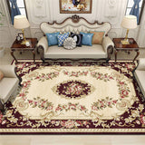 Multi-Colored Olden Rug Synthetics Floral Print Area Rug Anti-Slip Stain-Resistant Carpet for Living Room Dark Red Clearhalo 'Area Rug' 'Rugs' 'Shabby Chic' Rug' 2242312