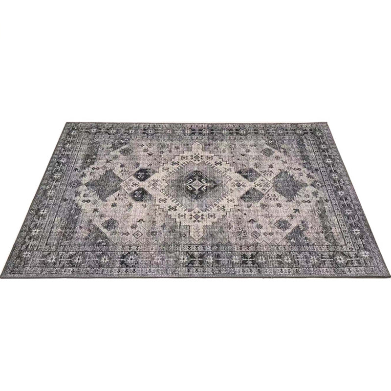 Multi Colored Americana Rug Polyster Printed Indoor Rug Anti-Slip Pet Friendly Washable Carpet for Parlor Grey Clearhalo 'Area Rug' 'Rugs' 'Shabby Chic' Rug' 2242335
