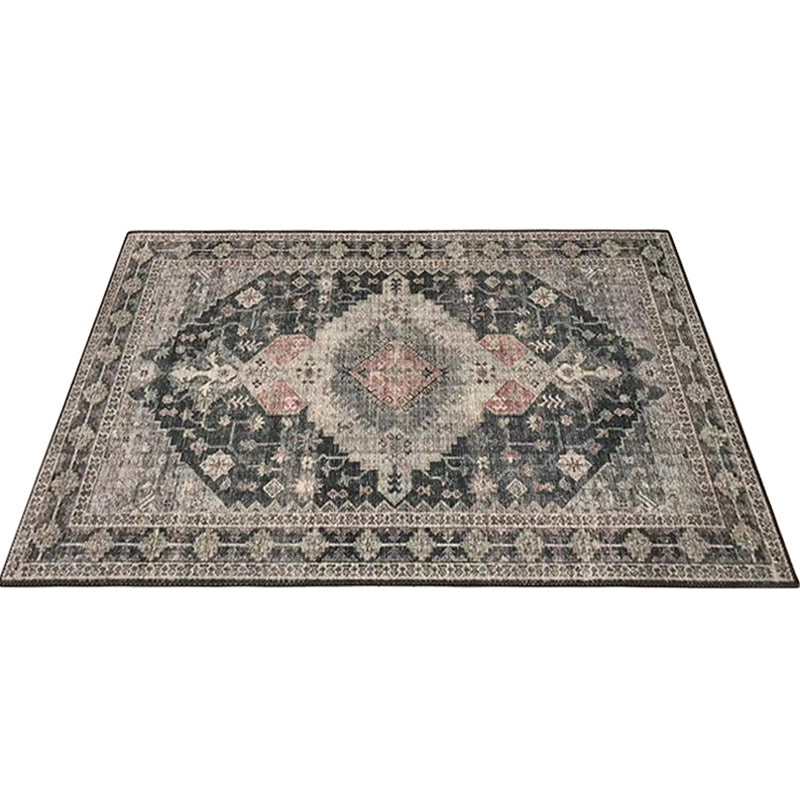 Multi Colored Americana Rug Polyster Printed Indoor Rug Anti-Slip Pet Friendly Washable Carpet for Parlor Gray-Khaki Clearhalo 'Area Rug' 'Rugs' 'Shabby Chic' Rug' 2242336