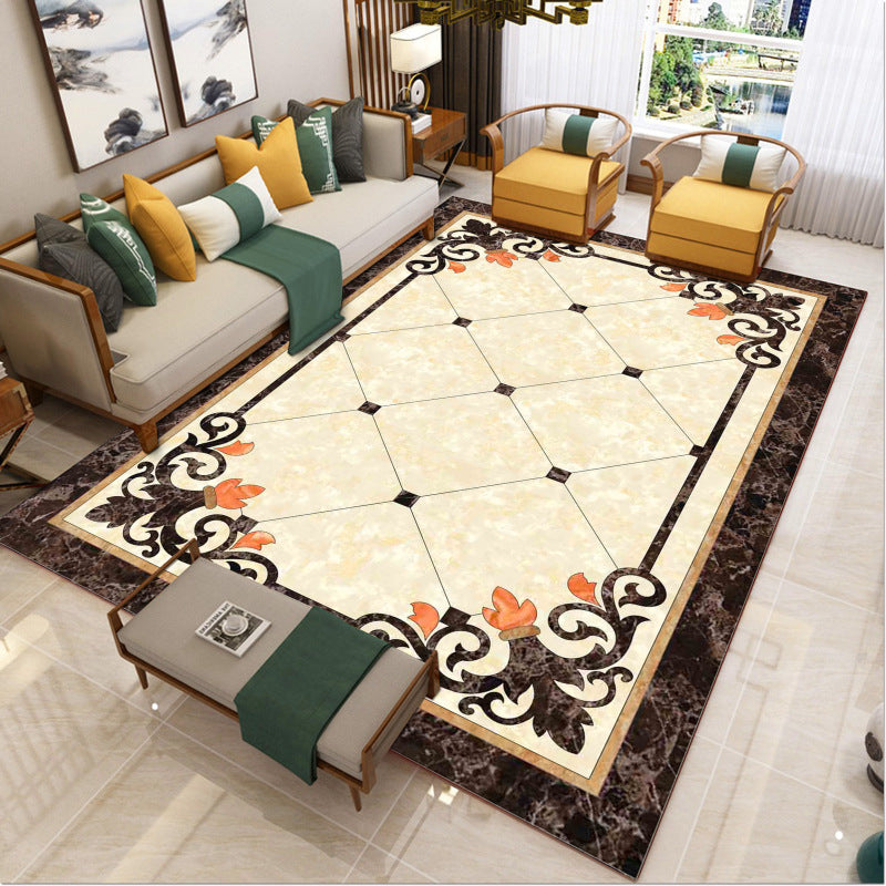 Luxury Southwestern Rug Multicolor Flower Printed Carpet Pet Friendly Easy Care Washable Rug for Parlor Clearhalo 'Area Rug' 'Rugs' 'Vintage' Rug' 2242367