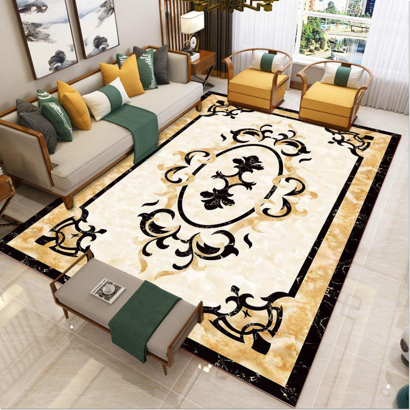 Luxury Southwestern Rug Multicolor Flower Printed Carpet Pet Friendly Easy Care Washable Rug for Parlor Clearhalo 'Area Rug' 'Rugs' 'Vintage' Rug' 2242372