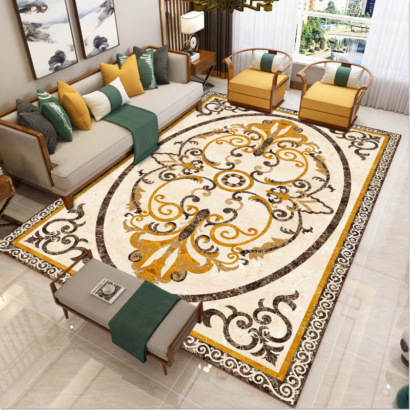 Luxury Southwestern Rug Multicolor Flower Printed Carpet Pet Friendly Easy Care Washable Rug for Parlor Clearhalo 'Area Rug' 'Rugs' 'Vintage' Rug' 2242373