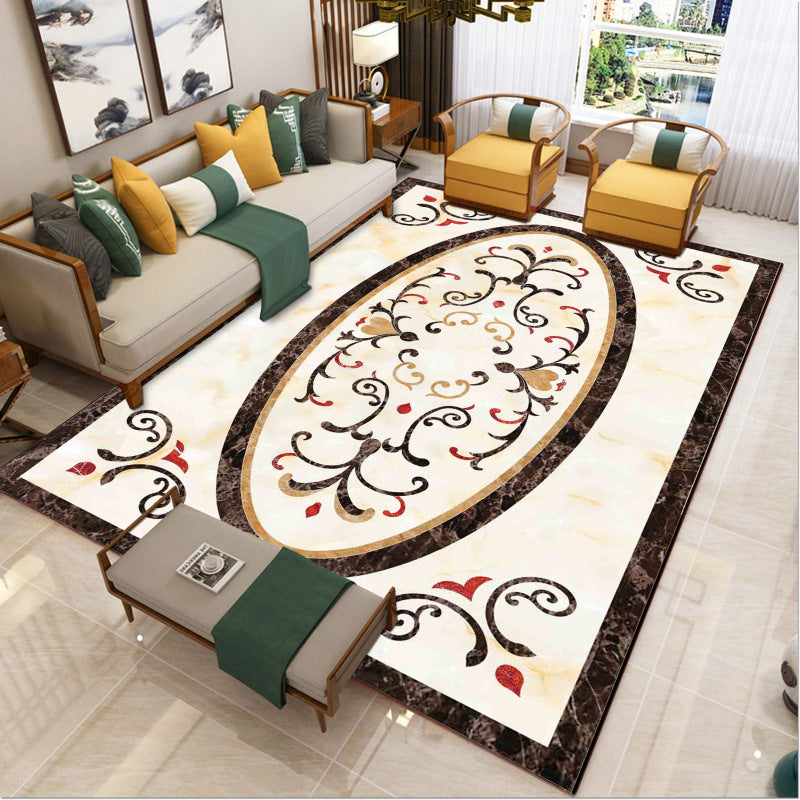 Luxury Southwestern Rug Multicolor Flower Printed Carpet Pet Friendly Easy Care Washable Rug for Parlor Clearhalo 'Area Rug' 'Rugs' 'Vintage' Rug' 2242375