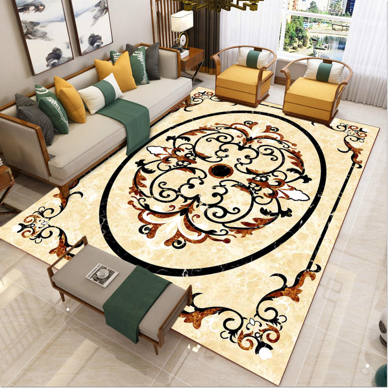 Luxury Southwestern Rug Multicolor Flower Printed Carpet Pet Friendly Easy Care Washable Rug for Parlor Clearhalo 'Area Rug' 'Rugs' 'Vintage' Rug' 2242376
