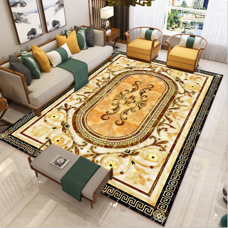 Luxury Southwestern Rug Multicolor Flower Printed Carpet Pet Friendly Easy Care Washable Rug for Parlor Clearhalo 'Area Rug' 'Rugs' 'Vintage' Rug' 2242378