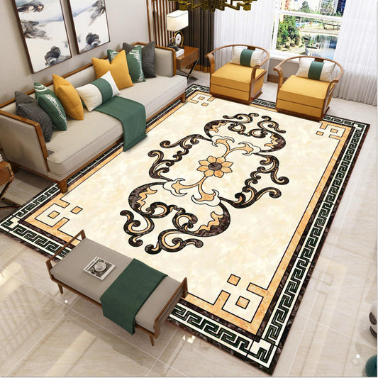 Luxury Southwestern Rug Multicolor Flower Printed Carpet Pet Friendly Easy Care Washable Rug for Parlor Clearhalo 'Area Rug' 'Rugs' 'Vintage' Rug' 2242382