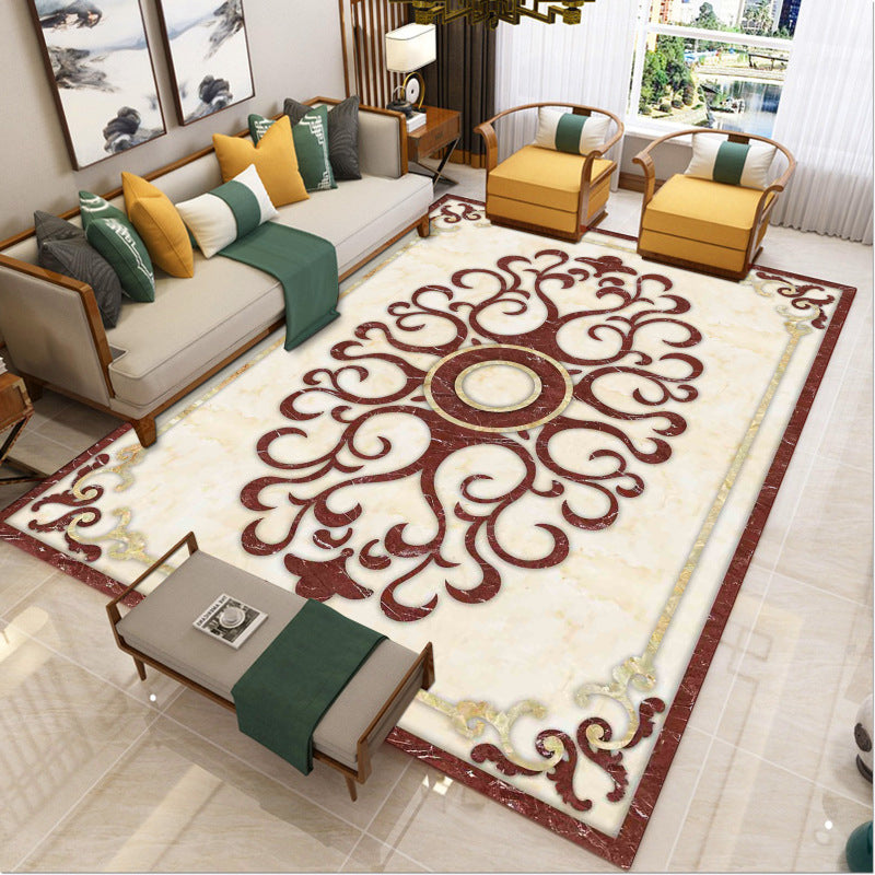 Luxury Southwestern Rug Multicolor Flower Printed Carpet Pet Friendly Easy Care Washable Rug for Parlor Clearhalo 'Area Rug' 'Rugs' 'Vintage' Rug' 2242394