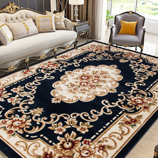 Retro Multicolor Floral Rug Polyster Western Area Rug Easy Care Machine Washable Carpet for Living Room Clearhalo 'Area Rug' 'Rugs' 'Vintage' Rug' 2242441