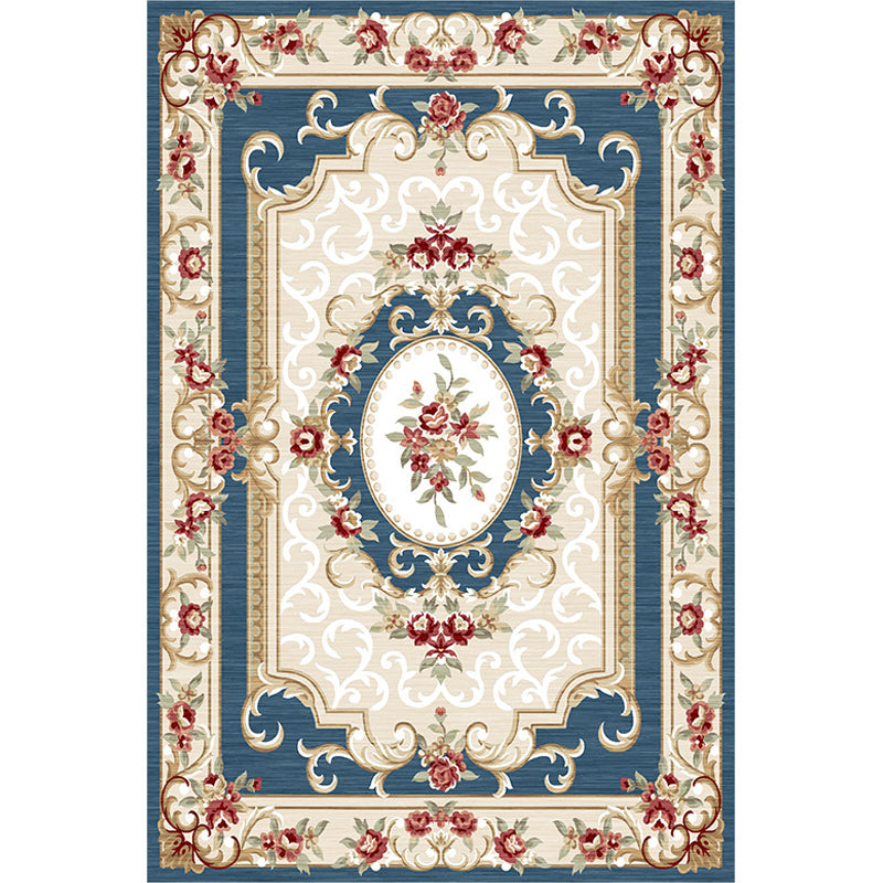 Southwestern Parlor Rug Multi Colored Floral Print Area Carpet Polyster Non-Slip Backing Pet Friendly Rug Clearhalo 'Area Rug' 'Rugs' 'Vintage' Rug' 2242462