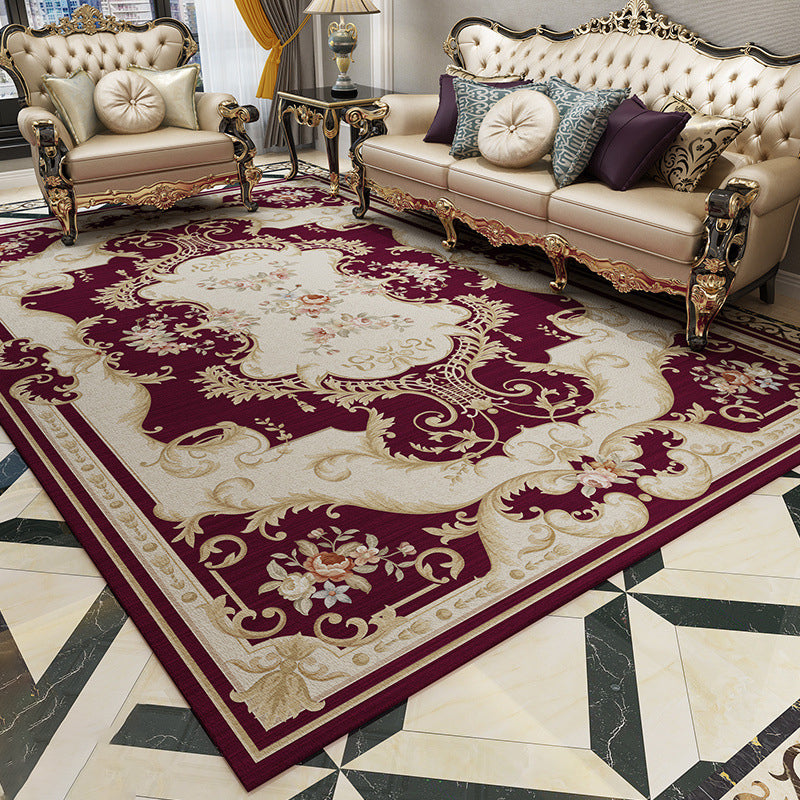 Southwestern Parlor Rug Multi Colored Floral Print Area Carpet Polyster Non-Slip Backing Pet Friendly Rug Clearhalo 'Area Rug' 'Rugs' 'Vintage' Rug' 2242469