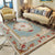 Southwestern Parlor Rug Multi Colored Floral Print Area Carpet Polyster Non-Slip Backing Pet Friendly Rug Lake Blue Clearhalo 'Area Rug' 'Rugs' 'Vintage' Rug' 2242478