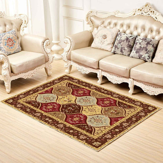 Shabby Chic Decor Rug Multi-Colored Floral Print Rug Synthetics Non-Slip Backing Washable Area Carpet Clearhalo 'Area Rug' 'Rugs' 'Vintage' Rug' 2242481