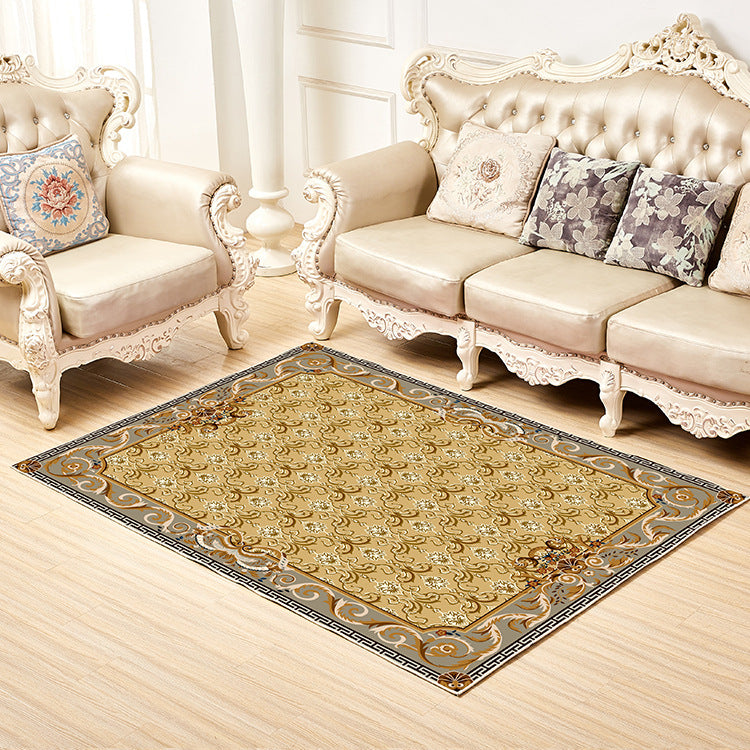 Shabby Chic Decor Rug Multi-Colored Floral Print Rug Synthetics Non-Slip Backing Washable Area Carpet Clearhalo 'Area Rug' 'Rugs' 'Vintage' Rug' 2242483