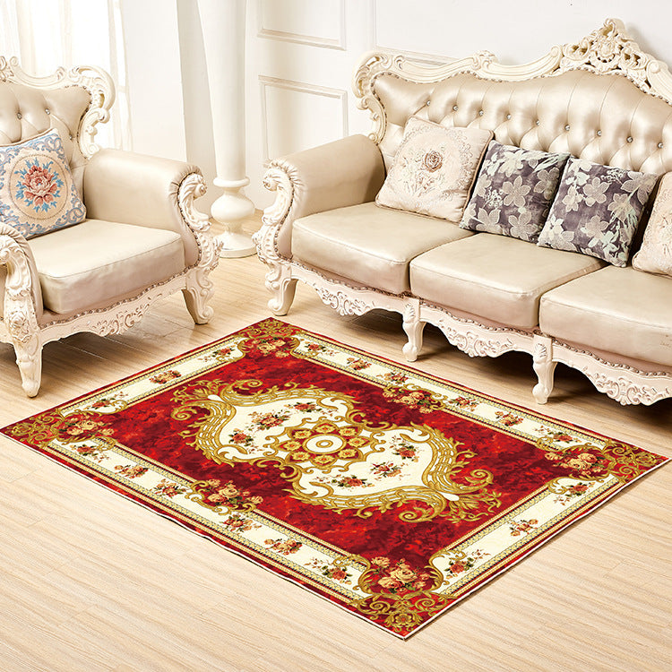 Shabby Chic Decor Rug Multi-Colored Floral Print Rug Synthetics Non-Slip Backing Washable Area Carpet Clearhalo 'Area Rug' 'Rugs' 'Vintage' Rug' 2242484