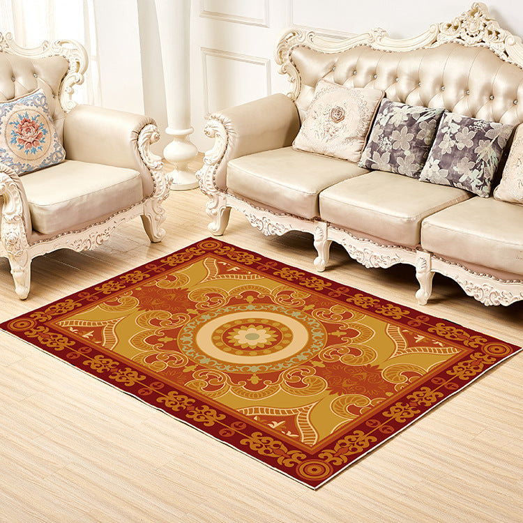 Shabby Chic Decor Rug Multi-Colored Floral Print Rug Synthetics Non-Slip Backing Washable Area Carpet Clearhalo 'Area Rug' 'Rugs' 'Vintage' Rug' 2242492