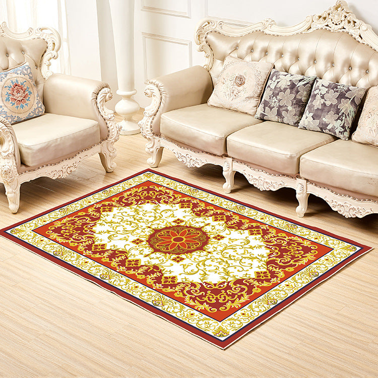 Shabby Chic Decor Rug Multi-Colored Floral Print Rug Synthetics Non-Slip Backing Washable Area Carpet Clearhalo 'Area Rug' 'Rugs' 'Vintage' Rug' 2242497