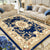 Multi Colored Living Room Rug Olden Floral Pattern Carpet Polyster Easy Care Machine Washable Indoor Rug Peacock Blue Clearhalo 'Area Rug' 'Rugs' 'Vintage' Rug' 2242509