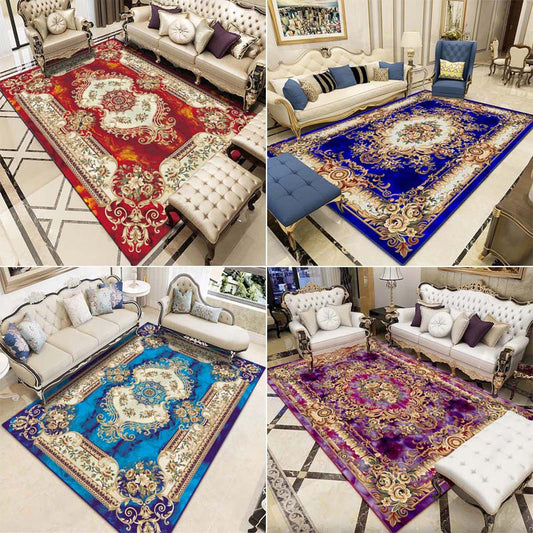 Multi-Color Vintage Rug Synthetics Geometric Area Carpet Non-Slip Backing Easy Care Indoor Rug for Parlor Clearhalo 'Area Rug' 'Rugs' 'Vintage' Rug' 2242591
