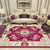 Vintage Living Room Rug Multi-Colored Floral Print Carpet Polyster Easy Care Non-Slip Backing Indoor Rug Dark Red Clearhalo 'Area Rug' 'Rugs' 'Vintage' Rug' 2242685