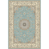 Shabby Chic Floral Print Rug Multi-Color Polyster Area Rug Anti-Slip Pet Friendly Carpet for Living Room Blue-Green Clearhalo 'Area Rug' 'Rugs' 'Vintage' Rug' 2242730
