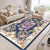 Vintage Home Decoration Rug Multi-Color Floral Pattern Carpet Polypropylene Non-Slip Backing Pet Friendly Rug Denim Blue Clearhalo 'Area Rug' 'Rugs' 'Vintage' Rug' 2242745