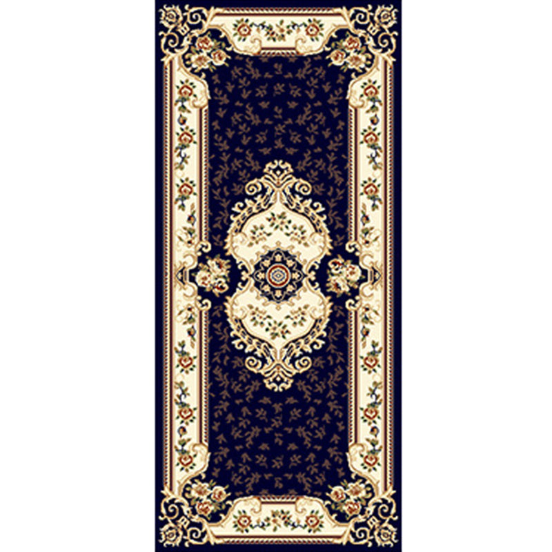 Multi Colored Western Rug Polyster Floral Printed Indoor Rug Pet Friendly Easy Care Washable Carpet for Bedroom Black Clearhalo 'Area Rug' 'Rugs' 'Vintage' Rug' 2242766