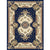 Multi Colored Western Rug Polyster Floral Printed Indoor Rug Pet Friendly Easy Care Washable Carpet for Bedroom Dark Blue Clearhalo 'Area Rug' 'Rugs' 'Vintage' Rug' 2242770