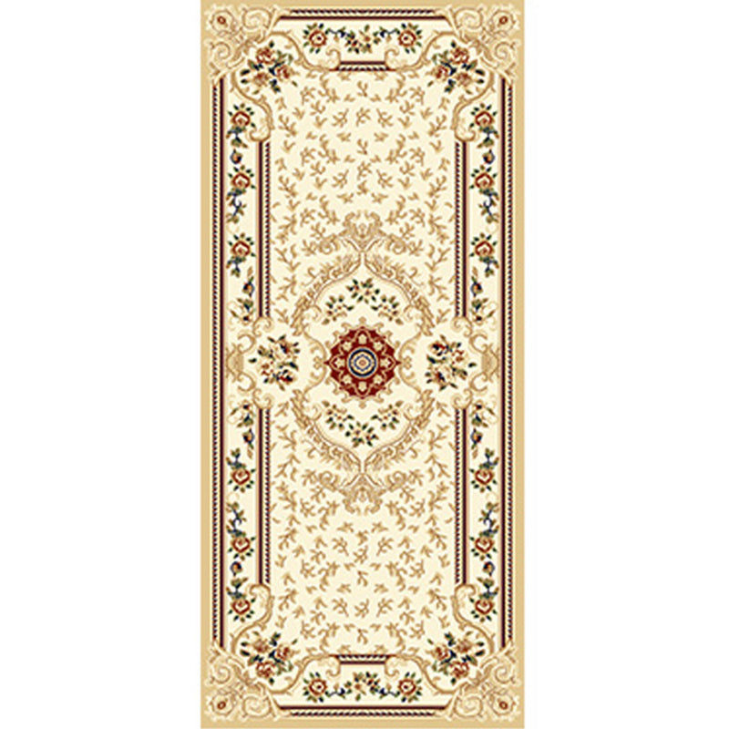Multi Colored Western Rug Polyster Floral Printed Indoor Rug Pet Friendly Easy Care Washable Carpet for Bedroom Beige Clearhalo 'Area Rug' 'Rugs' 'Vintage' Rug' 2242774