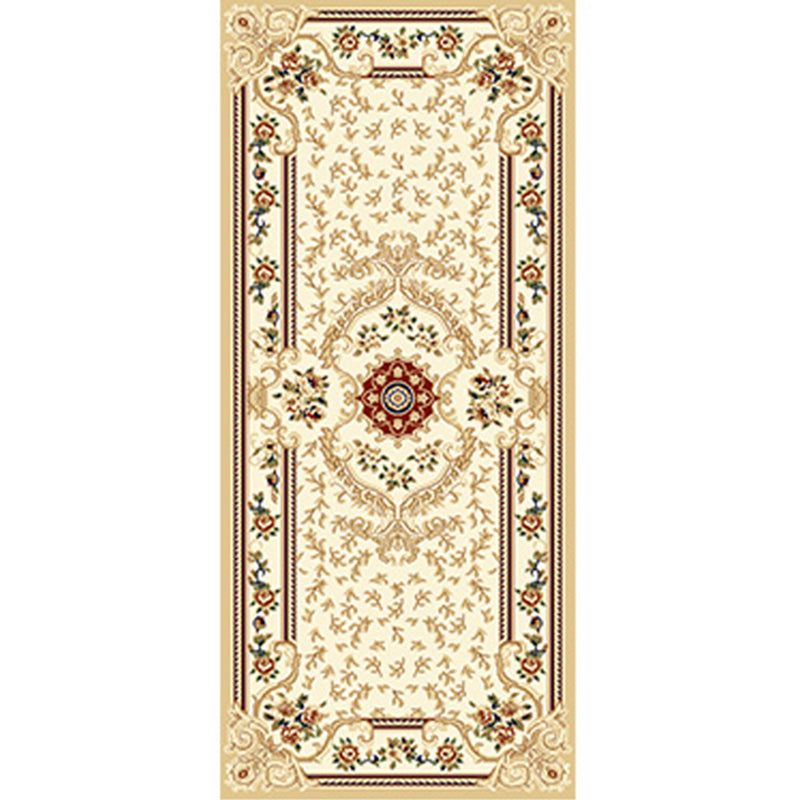 Multi Colored Western Rug Polyster Floral Printed Indoor Rug Pet Friendly Easy Care Washable Carpet for Bedroom Beige Clearhalo 'Area Rug' 'Rugs' 'Vintage' Rug' 2242774