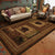 Olden Living Room Rug Multi Color Animal Print Rug Synthetics Non-Slip Backing Washable Stain-Resistant Carpet Dark Coffee Clearhalo 'Area Rug' 'Rugs' 'Vintage' Rug' 2242802
