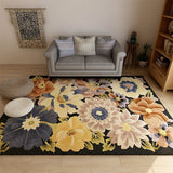 Americana Floral Pattern Rug Multicolor Polypropylene Area Carpet Pet Friendly Machine Washable Indoor Rug for Parlor Yellow Clearhalo 'Area Rug' 'Rugs' 'Vintage' Rug' 2242803