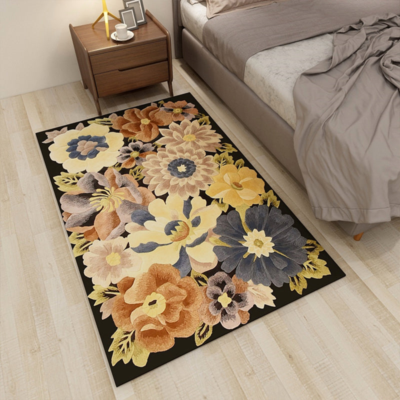 Americana Floral Pattern Rug Multicolor Polypropylene Area Carpet Pet Friendly Machine Washable Indoor Rug for Parlor Clearhalo 'Area Rug' 'Rugs' 'Vintage' Rug' 2242805
