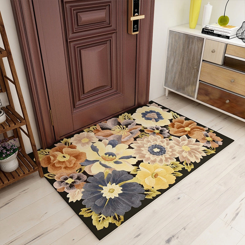 Americana Floral Pattern Rug Multicolor Polypropylene Area Carpet Pet Friendly Machine Washable Indoor Rug for Parlor Clearhalo 'Area Rug' 'Rugs' 'Vintage' Rug' 2242806
