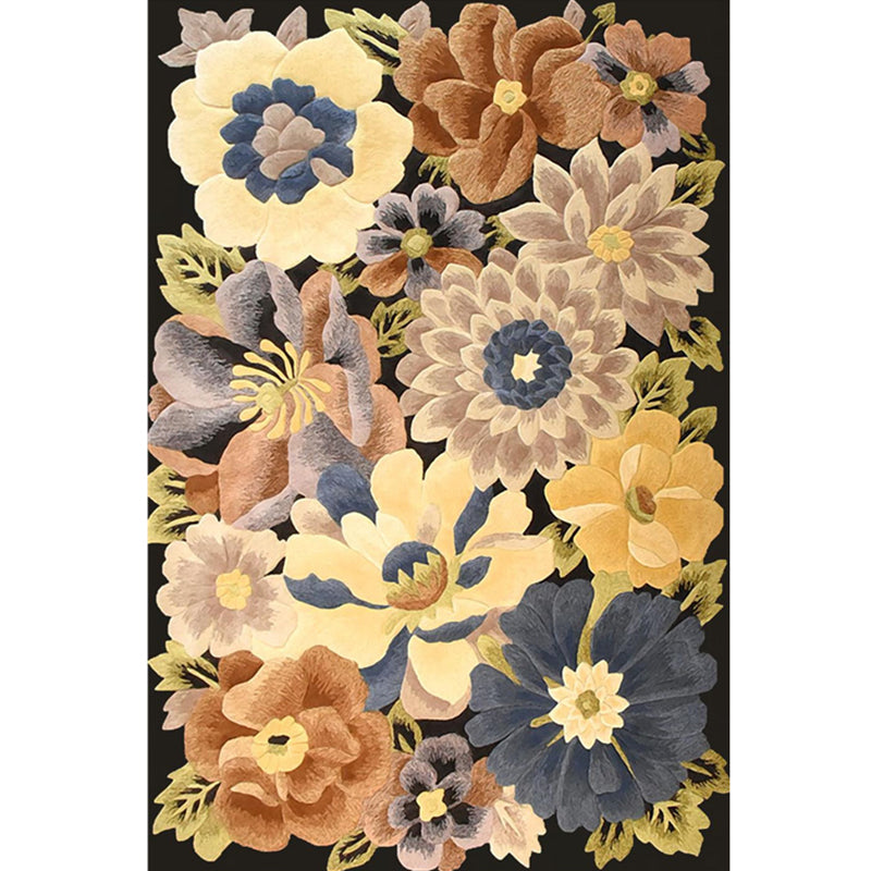 Americana Floral Pattern Rug Multicolor Polypropylene Area Carpet Pet Friendly Machine Washable Indoor Rug for Parlor Clearhalo 'Area Rug' 'Rugs' 'Vintage' Rug' 2242808