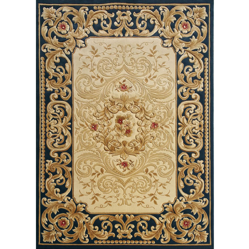 Multi-Colored Olden Rug Polypropylene Floral Printed Area Carpet Non-Slip Backing Pet Friendly Rug for Decoration Light Yellow Clearhalo 'Area Rug' 'Rugs' 'Shabby Chic' Rug' 2242811