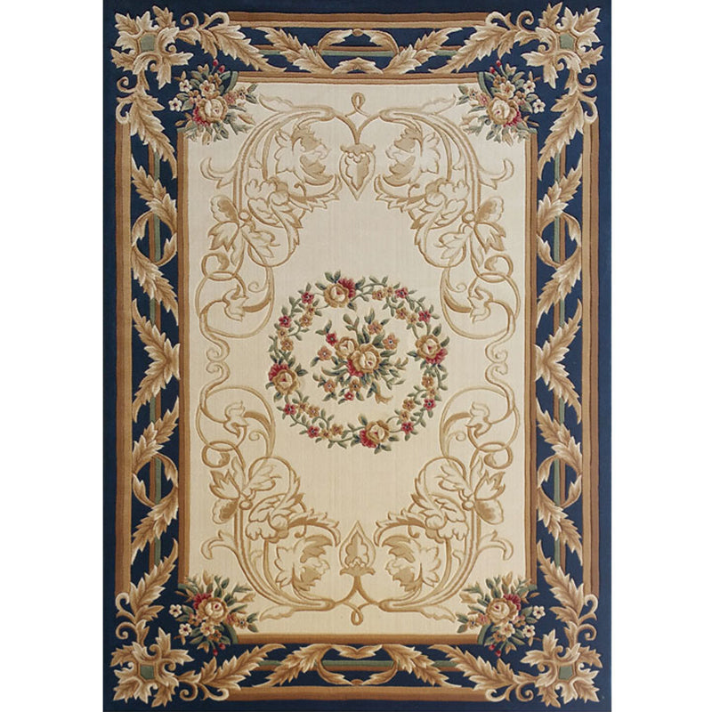 Multi-Colored Olden Rug Polypropylene Floral Printed Area Carpet Non-Slip Backing Pet Friendly Rug for Decoration Beige 6'7" x 9'6" Clearhalo 'Area Rug' 'Rugs' 'Shabby Chic' Rug' 2242813