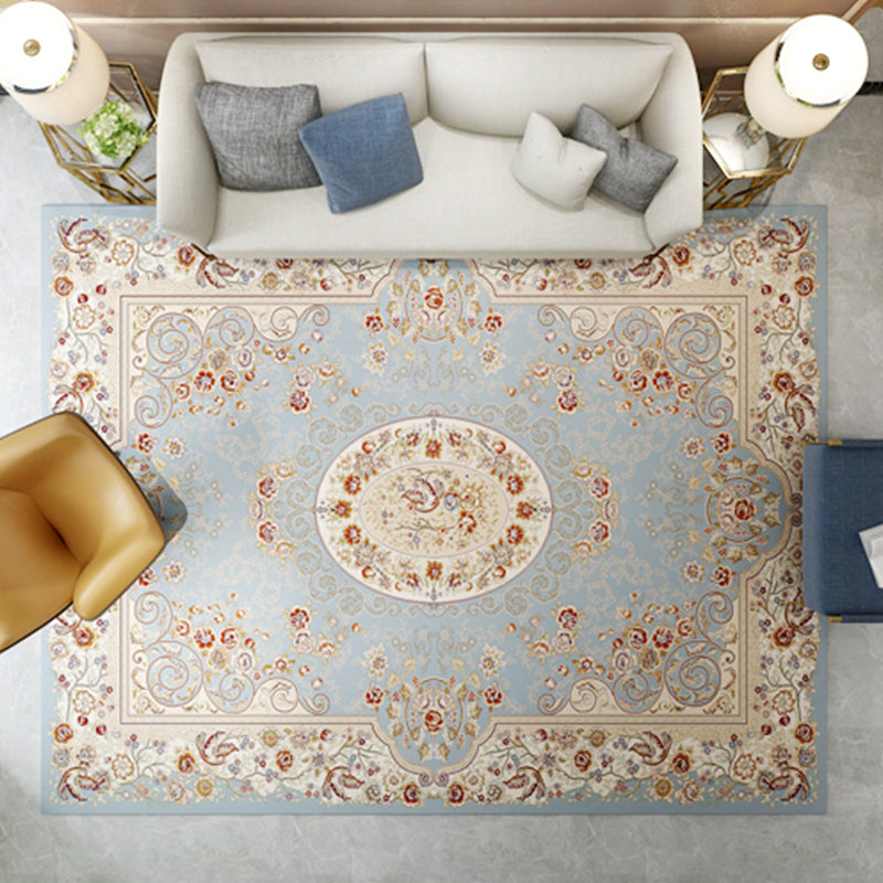 Southwestern Geo Rug Multi Color Synthetics Indoor Rug Pet Friendly Non-Slip Washable Area Carpet for Parlor Blue Clearhalo 'Area Rug' 'Rugs' 'Shabby Chic' Rug' 2242825