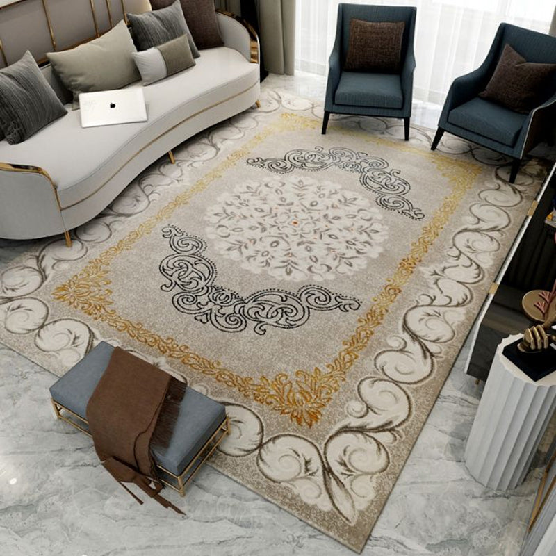 Vintage Living Room Rug Multi-Color Polypropylene Area Carpet Pet Friendly Machine Washable Rug Clearhalo 'Area Rug' 'Rugs' 'Shabby Chic' Rug' 2242833