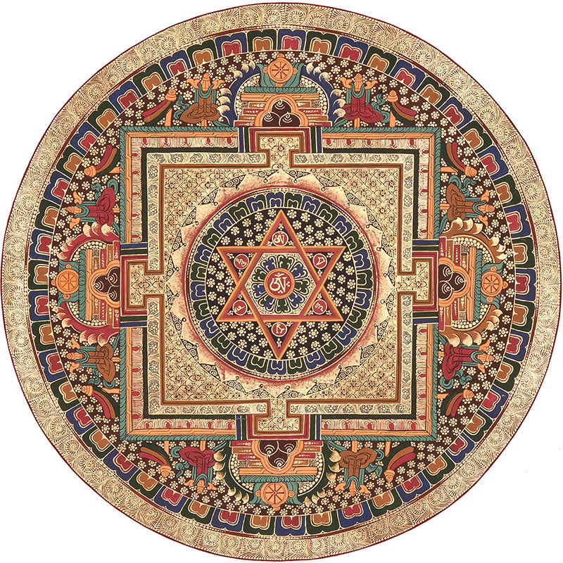 Moroccan Tribal Print Rug Multi-Color Polyster Area Carpet Non-Slip Backing Washable Indoor Rug for Parlor Clearhalo 'Area Rug' 'Moroccan' 'Rugs' Rug' 2242861