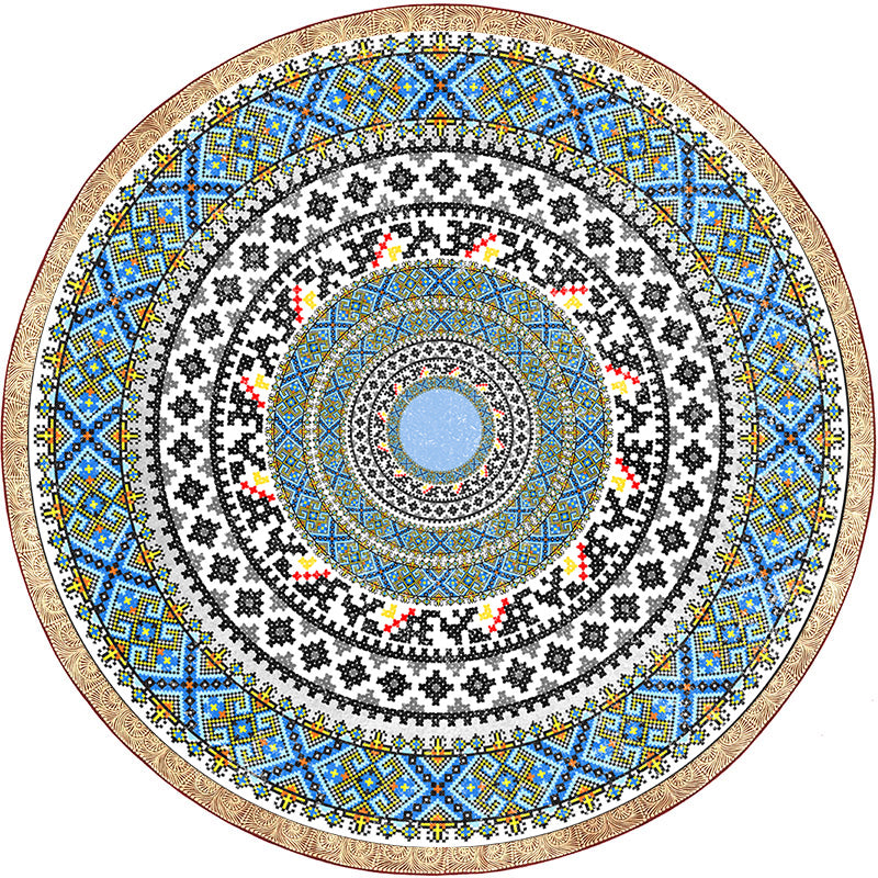 Moroccan Tribal Print Rug Multi-Color Polyster Area Carpet Non-Slip Backing Washable Indoor Rug for Parlor Clearhalo 'Area Rug' 'Moroccan' 'Rugs' Rug' 2242864