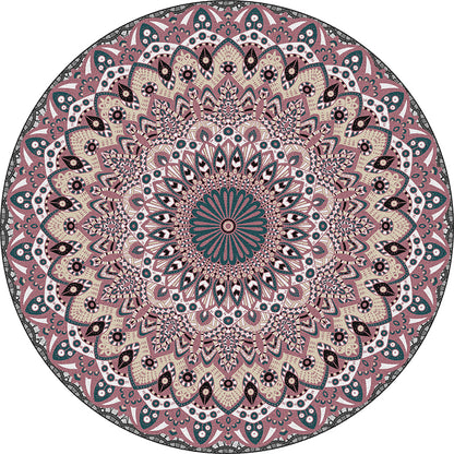 Moroccan Tribal Print Rug Multi-Color Polyster Area Carpet Non-Slip Backing Washable Indoor Rug for Parlor Purple Clearhalo 'Area Rug' 'Moroccan' 'Rugs' Rug' 2242871