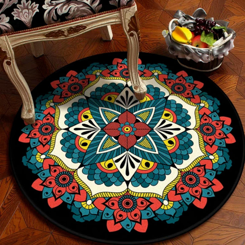 Vintage Multi Color Tribal Rug Polypropylene Americana Carpet Anti-Slip Pet Friendly Stain-Resistant Rug for Parlor White Clearhalo 'Area Rug' 'Moroccan' 'Rugs' Rug' 2242910