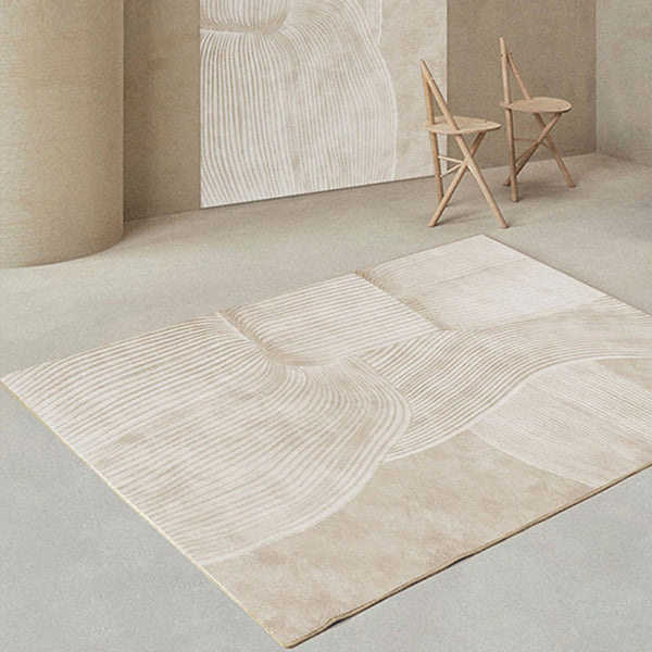 Minimalist Decoration Rug Multi Color Striped Area Rug Synthetics Pet Friendly Easy Care Carpet