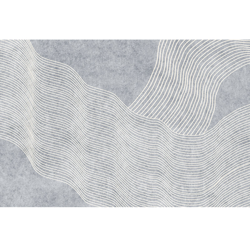 Simple Multi Color Striped Rug Polypropylene Casual Area Rug Machine Washable Anti-Slip Backing Rug for Decoration Grey Clearhalo 'Area Rug' 'Rug' 2244432
