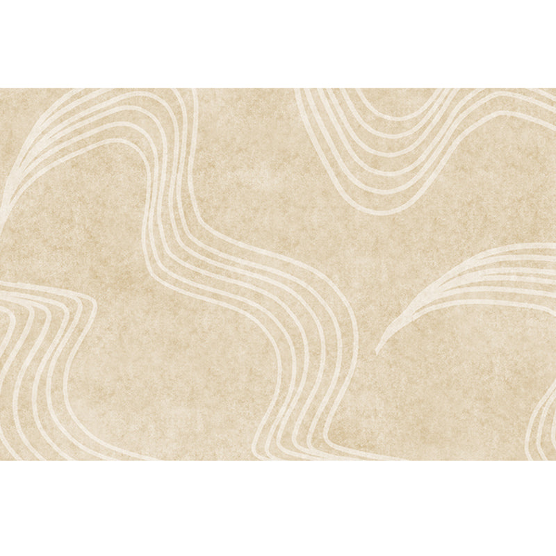 Simple Multi Color Striped Rug Polypropylene Casual Area Rug Machine Washable Anti-Slip Backing Rug for Decoration Beige Clearhalo 'Area Rug' 'Rug' 2244433