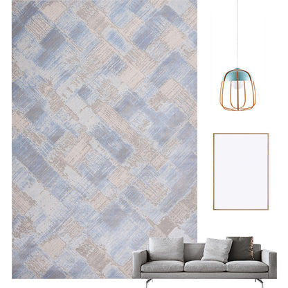 Nordic Stripe Printed Rug Multi Color Polyster Area Carpet Pet Friendly Stain-Resistant Easy Care Rug for Parlor Gray-Blue Clearhalo 'Area Rug' 'Rug' 2244461
