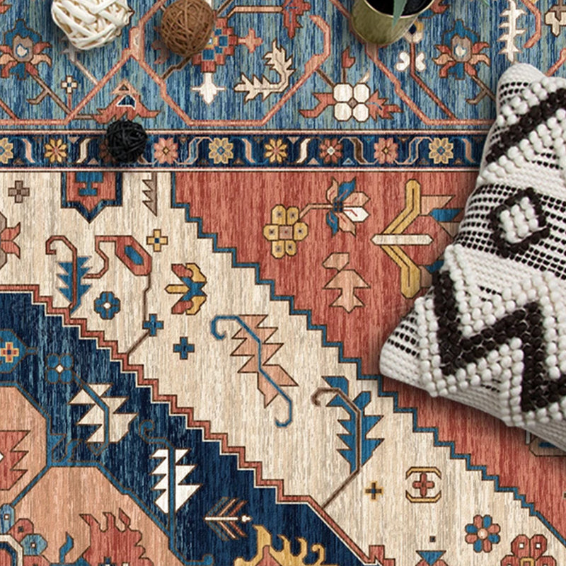 Southwestern Tribal Patterned Rug Multi Color Polyster Area Rug Non-Slip Machine Washable Carpet for Living Room Clearhalo 'Area Rug' 'Moroccan' 'Rugs' Rug' 2244589