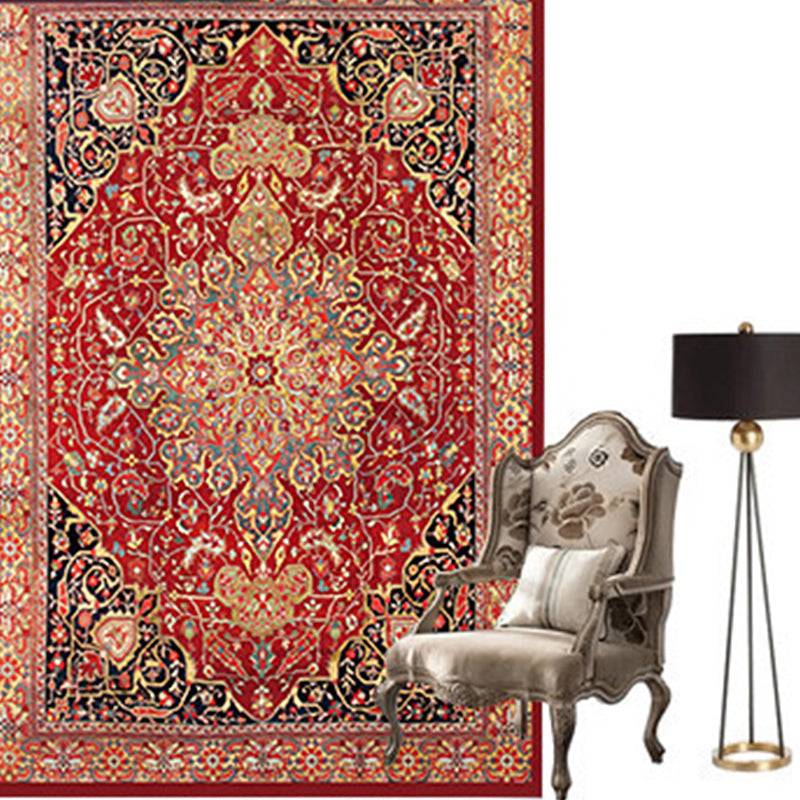 Southwestern Tribal Patterned Rug Multi Color Polyster Area Rug Non-Slip Machine Washable Carpet for Living Room Red Clearhalo 'Area Rug' 'Moroccan' 'Rugs' Rug' 2244592