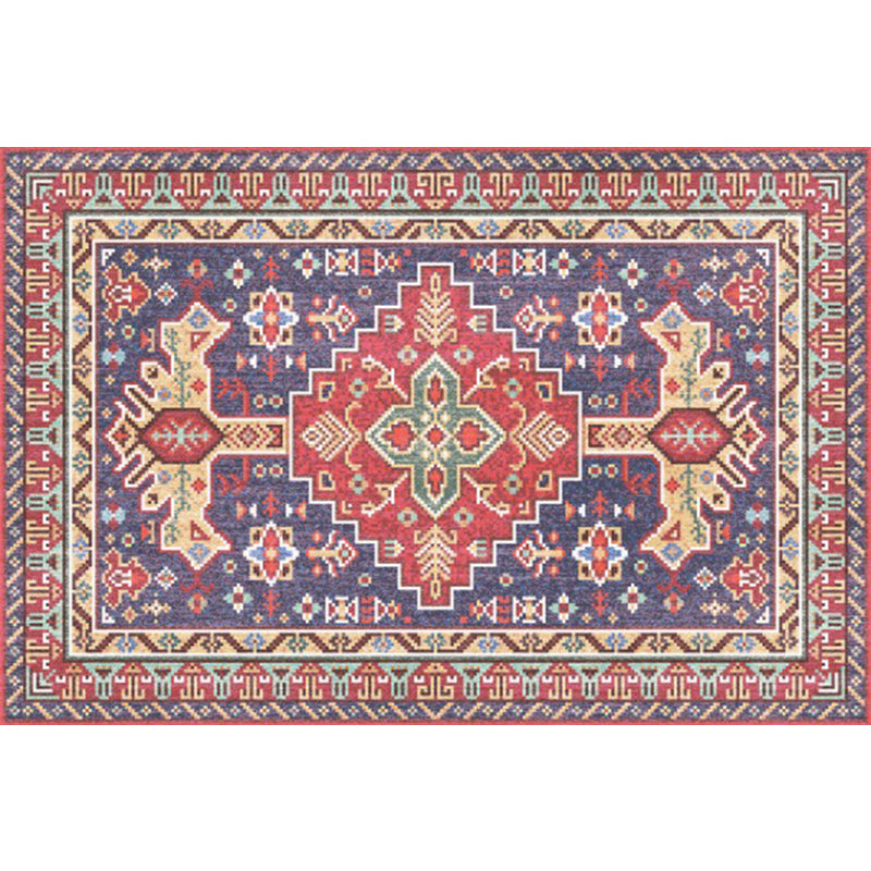 Boho-Chic Parlor Rug Multi Color Geometric Print Carpet Polypropylene Machine Washable Non-Slip Backing Rug Purple Clearhalo 'Area Rug' 'Moroccan' 'Rugs' Rug' 2244603